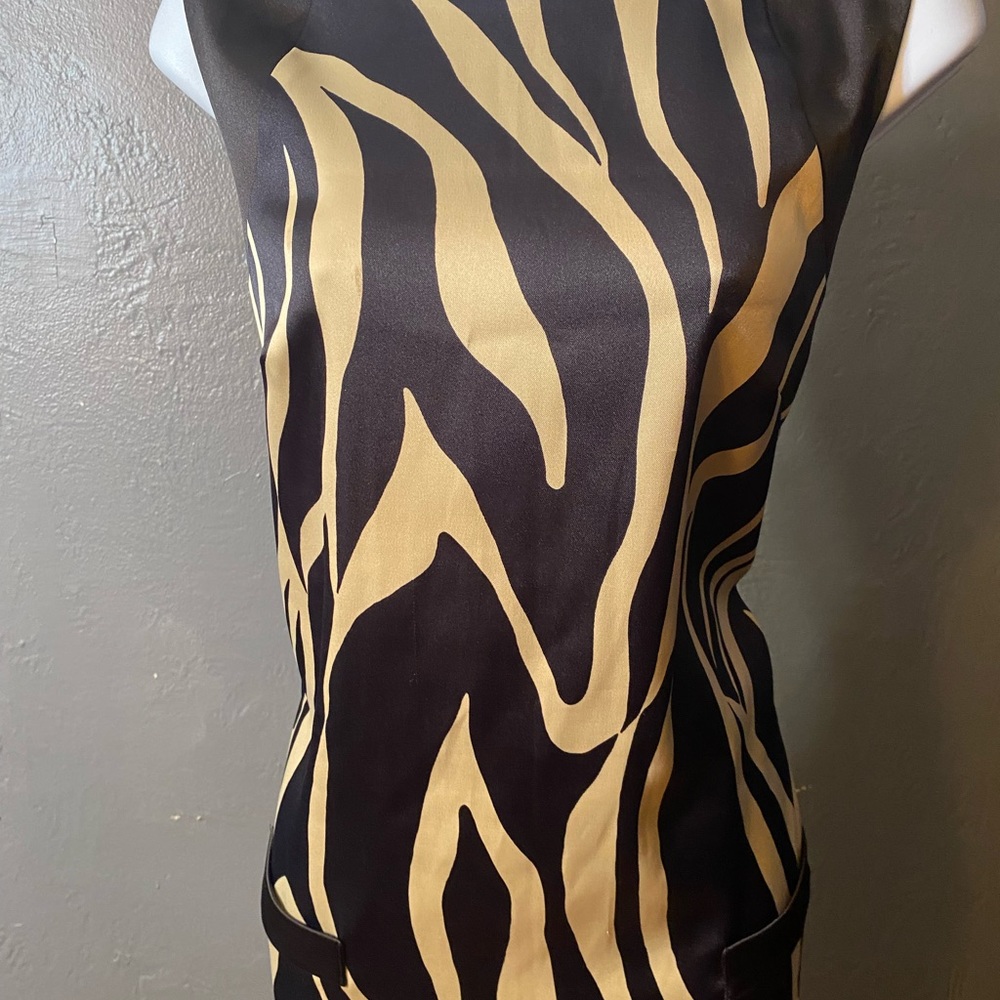 ALYX LIMITED SAFARI SILK ROUNDNECK  SLEEVELESS SHIFT DRESS - Picture 13 of 16